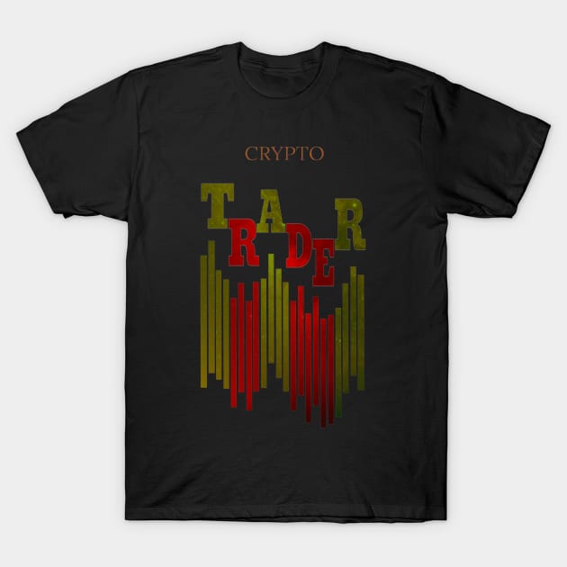 CRYPTO TRADER (COSMIC) / BLACK T-Shirt by Bluespider